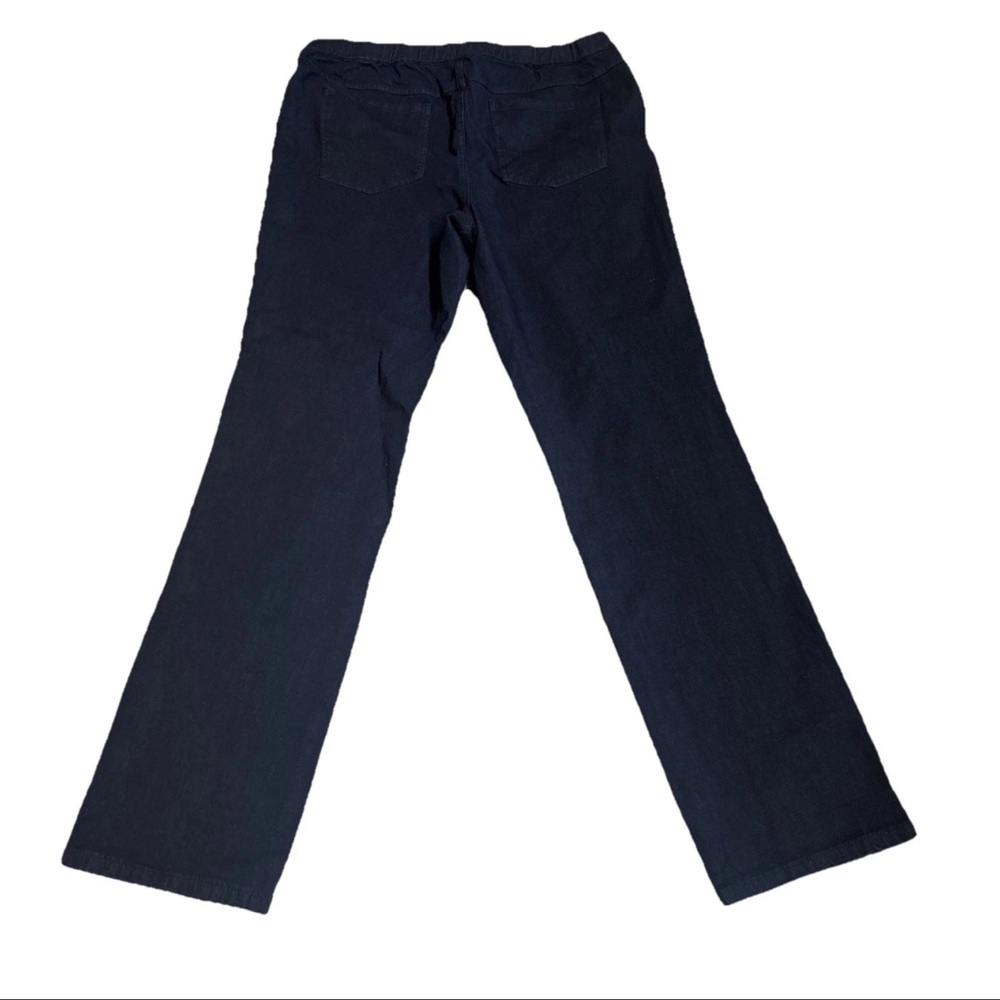Isaac Mizrahi Live! Reg True Denim Dark Navy Pull On Pattern Trouser Pants 16T - Picture 4 of 15